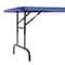 National Public Seating Rectangle Folding Table, 30" W, 72" L, 22-28.5" H, Blow-molded plastic Top, Blue BTA-3072-04 - alternate 6